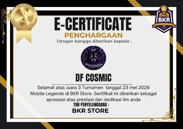 Juara 3 BKR Store Tournament