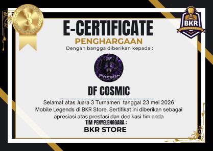 Juara 3 BKR Store Tournament